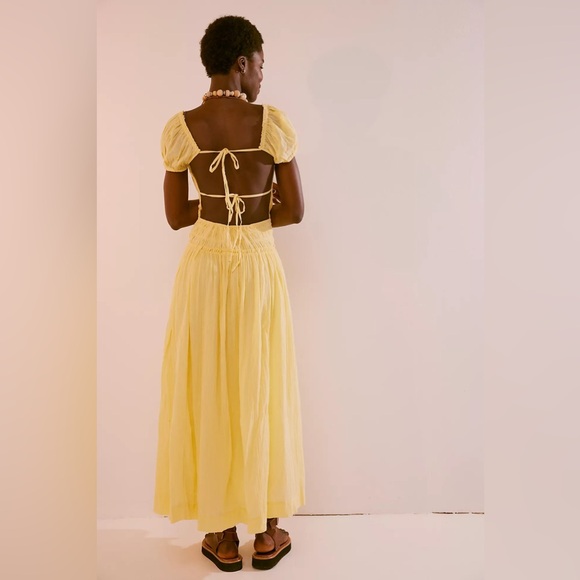 FREE PEOPLE Feeling Bonita Midi Dress in Pineapple Slice M - Picture 3 of 10
